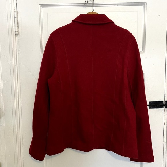 Marconi Dark Red Wool zip up jacket M - Picture 5 of 6